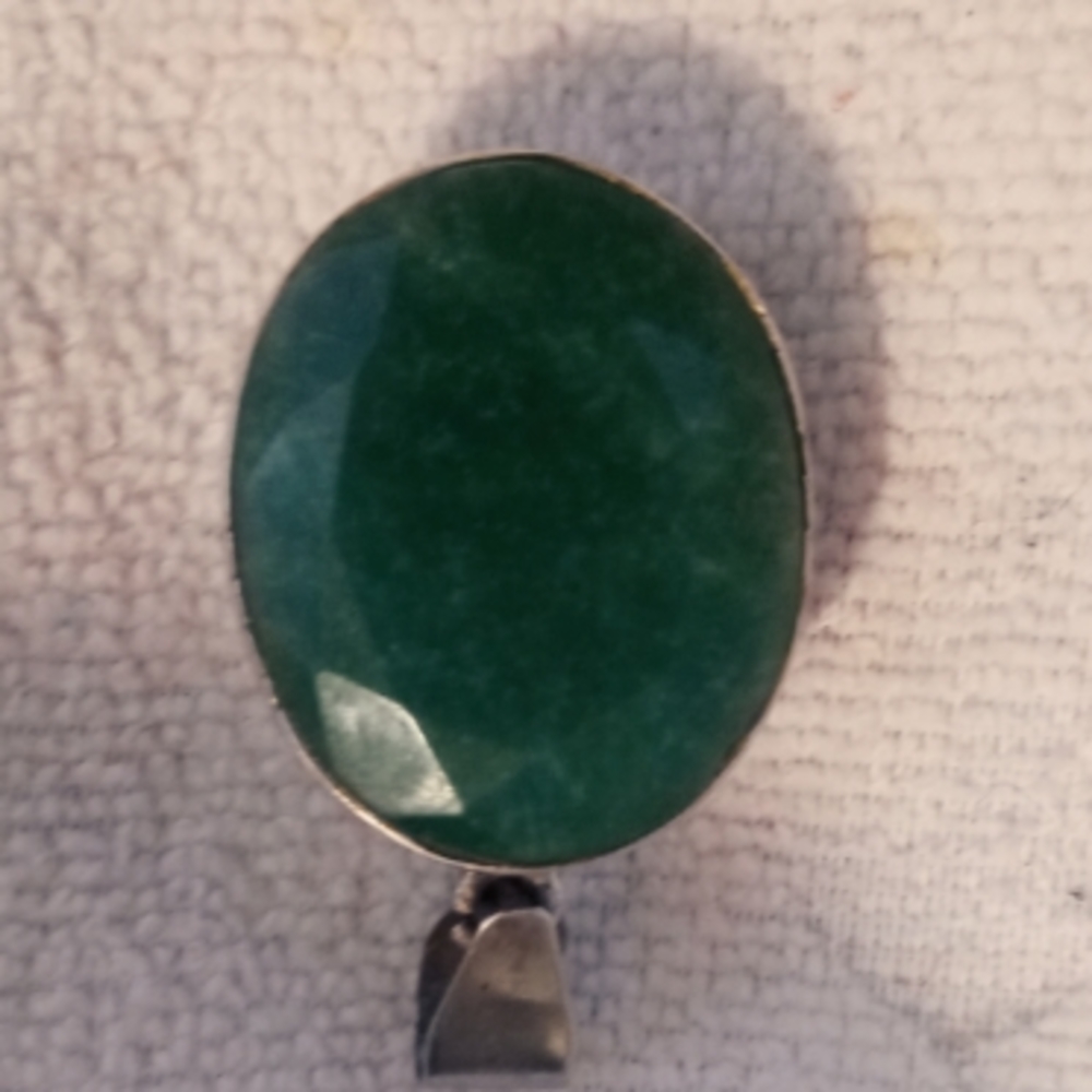 Silver and Jade Charm